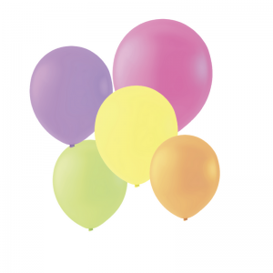 Ballons 10'' - Fluo Assortis - Sachet Cavalier de 10